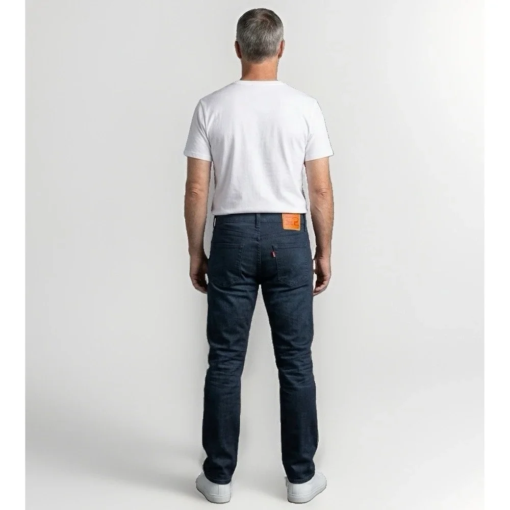 Levi's 511 Slim Fit Jeans Black Indigo Dark Wash Mens 34x30 Stretch Taper Denim